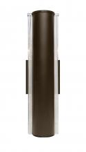 Besa Lighting 2NW-ESPADA16-BR - Besa, Espada 16 Outdoor Sconce, Bronze/Clear Bubble, Bronze Finish, 2x60W Medium Base