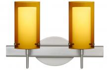 Besa Lighting 2SW-G44007-SN - Besa Pahu 4 Wall 2SW Transparent Armagnac/Opal Satin Nickel 2x40W G9