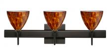 Besa Lighting 3SW-177918-BR-SQ - Besa Wall With SQ Canopy Mia Bronze Amber Cloud 3x40W G9