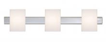 Besa Lighting 3SW-TITO07-LED-CR - Besa, Tito Vanity, Opal Matte, Chrome Finish, 3x5W LED