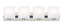 Besa Lighting 4WZ-CELTICCL-CR - Besa, Celtic Vanity, Opal Glossy/Clear, Chrome Finish, 4x60W Medium Base