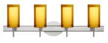 Besa Lighting 4SW-G44007-LED-SN - Besa Pahu 4 Wall 4SW Transparent Armagnac/Opal Satin Nickel 4x5W LED