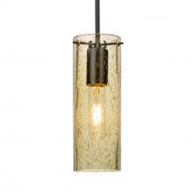 Besa Lighting J-JUNI10GD-BK - Besa, Juni 10 Pendant For Multiport Canopy, Gold Bubble, Black, 1x60W MAX E26 Base