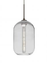 Besa Lighting J-OMEGA12CL-EDIL-BR - Besa, Omega 12 Cord Pendant For Multiport Canopies, Clear, Bronze Finish, 1x4W LED Fi