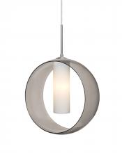 Besa Lighting J-PLATOSM-LED-SN - Besa, Plato Cord Pendant For Multiport Canopies, Smoke/Opal, Satin Nickel Finish, 1x5