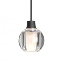 Besa Lighting RXP-BOCA3CL-BK - Besa Boca 3 Pendant, Clear, Black Finish, 1x35W MAX GY6.35 Base