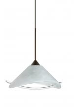 Besa Lighting X-181304-BR - Besa Pendant For Multport Canopy Hoppi Bronze Marble/Clear 1x50W Halogen