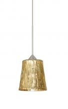 Besa Lighting X-5125GF-SN - Besa Pendant For Multiport Canopy Nico 4 Satin Nickel Stone Gold Foil 1x35W Halogen