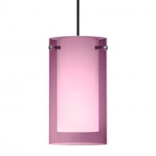 Besa Lighting X-A44007-BK - Besa Pendant For Multiport Canopy Pahu 4, Black Finish, Transparent Amethyst/Opal