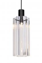 Besa Lighting X-ICE7CL-BK - Besa Ice 7 Pendant for Multiport Canopy, Clear Glass, Black Finish, 1x35W MAX GY6.35 Base