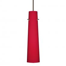 Besa Lighting XP-5674RM-BR-DIM010 - Besa Camino Pendant Bronze Ruby Matte 1x50W Halogen, 0-10V Dimming