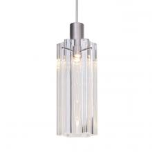 Besa Lighting XP-ICE7CL-SN - Besa Ice 7 Pendant, Clear Glass, Black Finish, 1x35W MAX GY6.35 Base