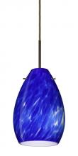 Besa Lighting 1BT-171386-HAL-BR - Besa Pera 6 Pendant Bronze Blue Cloud 1x40W Halogen