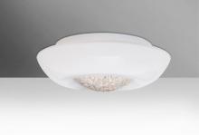 Besa Lighting GLEEM16CLC - Besa, Gleem 16 Ceiling, Opal Glossy/Clear, 3x60W Medium Base