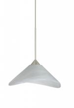 Besa Lighting 1XP-191352-SN - Besa Pendant Hoppi Satin Nickel Marble 1x50W Halogen