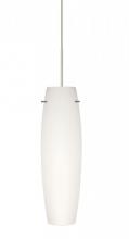 Besa Lighting 1XT-412107-LED-SN - Besa Tu Tu Pendant, Opal Matte, Satin Nickel, 1x5W LED