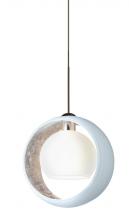 Besa Lighting 1XP-4293SF-BR - Besa Pendant Pogo Bronze White/Inner Silver 1x35W Halogen