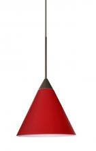 Besa Lighting 1XC-5121RM-LED-BR - Besa Pendant Kani Bronze Ruby Matte 1x5W LED