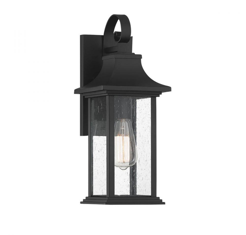 Hancock 1-Light Outdoor Wall Lantern in Matte Black