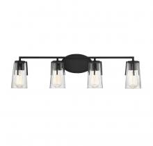 Savoy House 8-7045-4-BK - Sacremento 4-Light Bathroom Vanity Light in Black