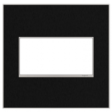 Legrand AWM2GBLS4 - adorne® Black Stainless Two-Gang Screwless Wall Plate