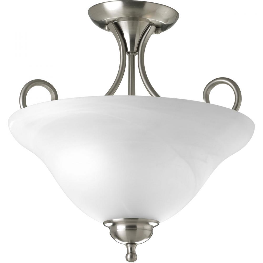 Two-Light 13-1/4" Semi-Flush