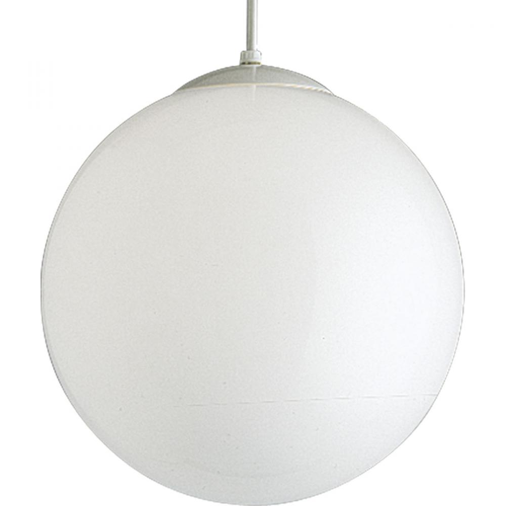 Opal Globes Collection One-Light White Glass Modern Pendant Light