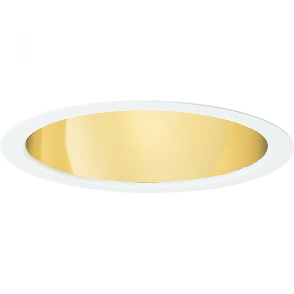 One Light Gold Alzak Recessed Lighting Trim