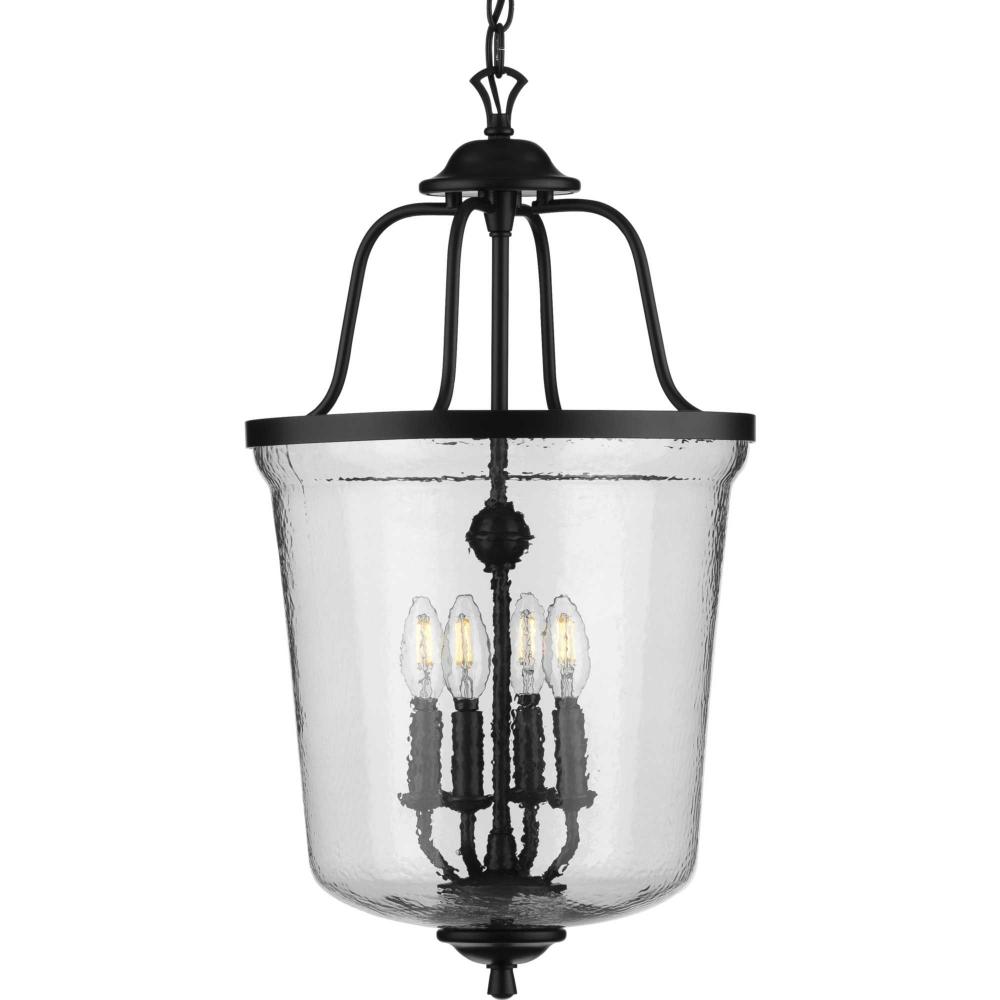 Bowman Collection Four-Light Black Foyer Pendant