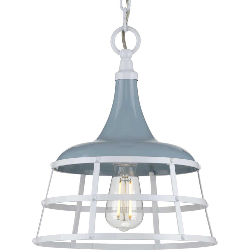 Bastille Collection One-Light Coastal Blue Coastal Pendant Light