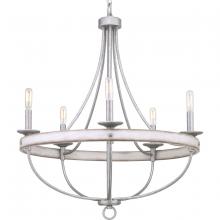 Progress P400158-141 - Gulliver Collection Five-Light Galvanized Finish Coastal Chandelier Light