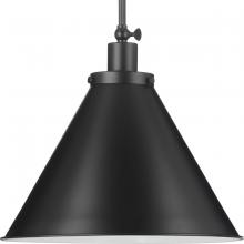 Progress P500385-31M - Hinton Collection One-Light Matte Black Modern Farmhouse Pendant