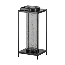 Eglo 48939 - Solar LED Outdoor Table Lamp with Black Finish and Clear Plastic Shade