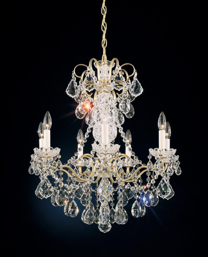 New Orleans 7 Light 120V Chandelier in Antique Silver with Radiance Crystal