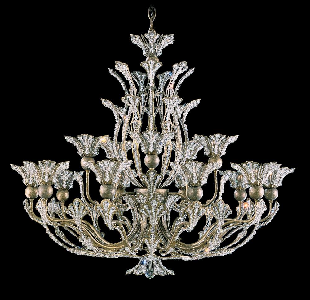 Rivendell 16 Light 120V Chandelier in Heirloom Bronze with Radiance Crystal