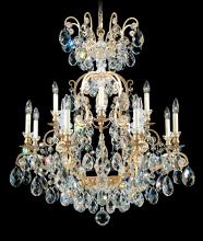 Schonbek 1870 3772-22 - Renaissance 13 Light 120V Chandelier in Heirloom Gold with Clear Heritage Handcut Crystal