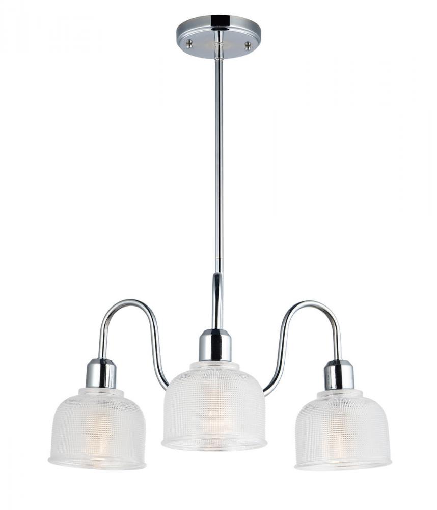 Hollow 3-Light Chandelier