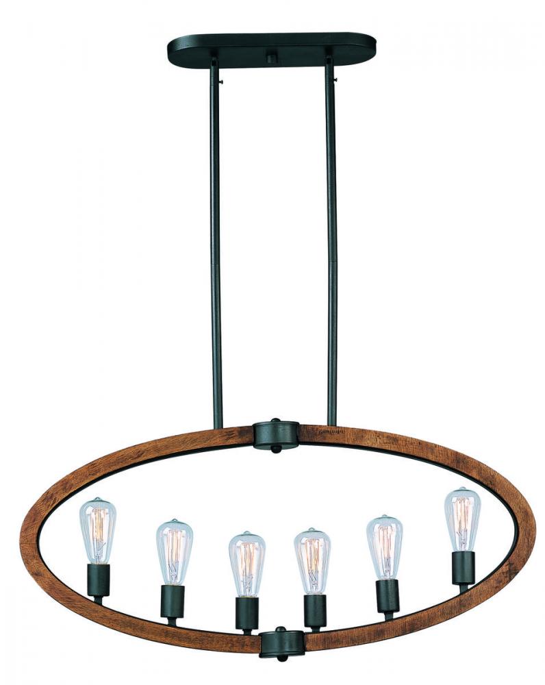 Bodega Bay 6-Light Pendant w/Bulb