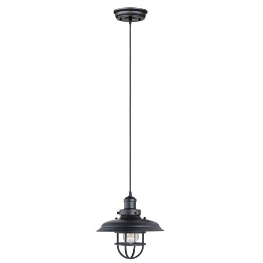 Mini Hi-Bay 1-Light Pendant Cord Hung W/Bulb