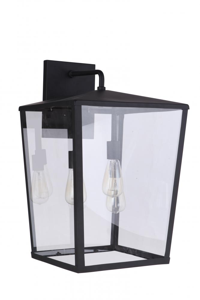 Olsen 3 Light Extra Large Outdoor Wall Lantern in Midnight