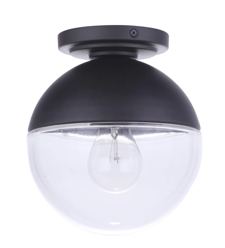 Evie 1 Light Outdoor Flush Mount in Midnight