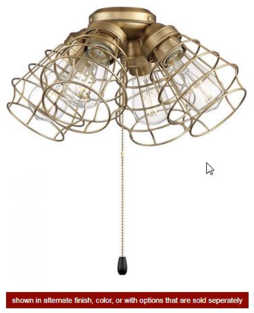 4 Light with Cage Shade w/4x4w LED