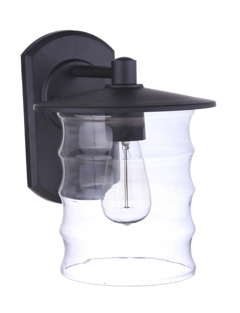 Canon 1 Light Large Outdoor Wall Lantern in Midnight