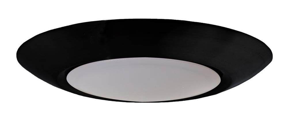 Slim Line 1 Light 4" LED Flushmount in Flat Black (6" Overall Diameter)