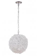 Craftmade 48491-CH - Roxx 1 Light Large Pendant in Chrome w/Quartz Crystals