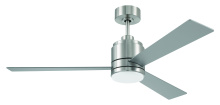 Craftmade MCY52BNK3 - McCoy 52" 3-Blade Ceiling Fan in Brushed Polished Nickel w/ Brushed Nickel Blades