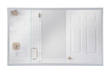 Craftmade MIR6002RT-BNK3C - 60" x 36" Rectangle Brushed Polished Nickel Framed Front Lit LED Mirror