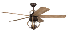 Craftmade WIN56ABZWP5 - Winton 56" 5-Blade Ceiling Fan in Aged Bronze Brushed w/ Weathered Pine Blades