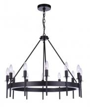 Craftmade 54312-FB - Larrson 12 Light Chandelier in Flat Black