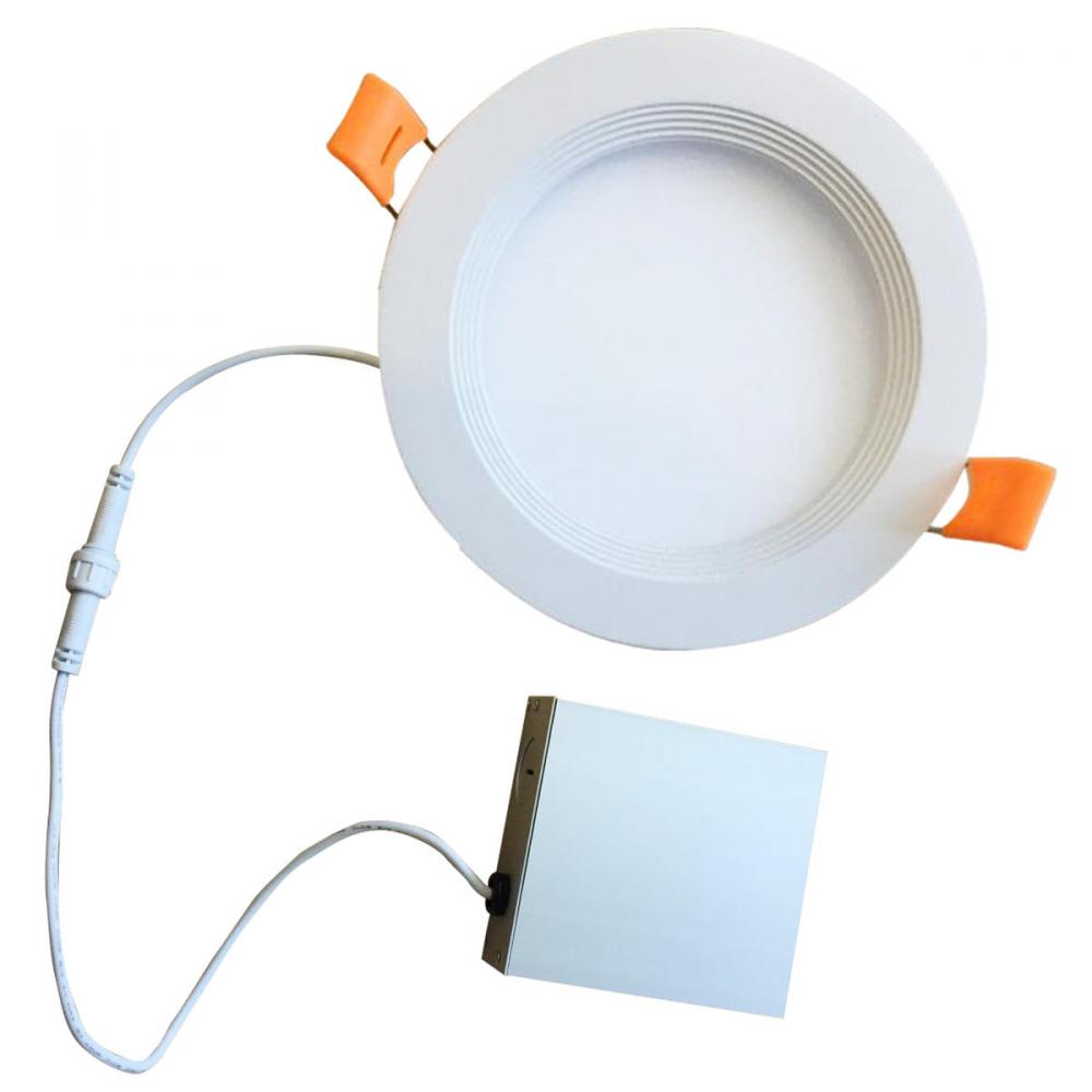 773272 18W LED 8" RECESSED DOWNLIGHT W/ METAL JBOX & BAFFLE WHITE ROUND DIMMABLE 90CRI 4000K 120